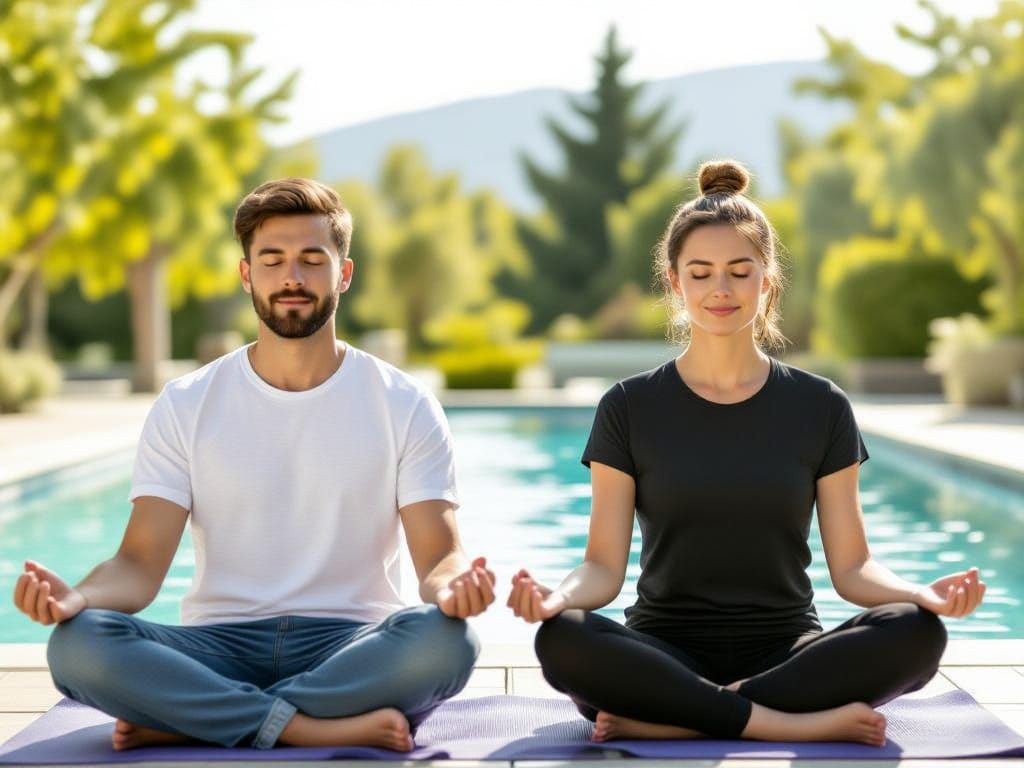 Une femme et un homme qui font de la médiation